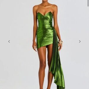 Retrofete Daniele Dress in Lime